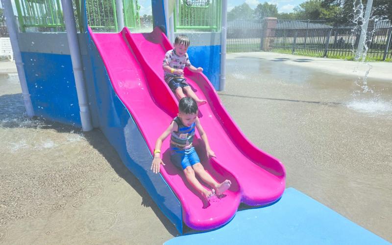The Perryton Municipal Water Park has been busy all this season with kids and grownups looking for a cool break from hot summer temperatures, whether it’s swimming in the pool, riding the lazy river, sliding down the water slides, getting drenched in the splash pad, or relaxing next to the pool. The pool’s last day of the season will be the Community Free Swim Day on Saturday, Aug. 1, from 1-7 p.m.