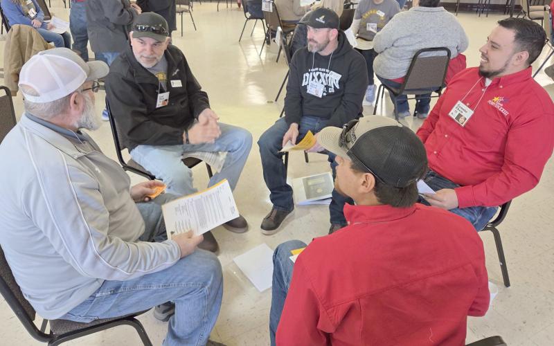 Members of Leadership Perryton XXIII participated in Reality Day, a poverty simulation, last Wednesday, learning about some of the realities and challenges faced by low-income families. Participants in the simulation were given simple roles to play during the project, including newly unemployed people, homeless people, recipients of TANF funds, senior citizens on disability, and single parents. The task assigned to all was to provide basic necessities and shelter during the course of four 15-minute weeks.