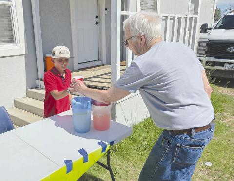 Lemonade stands are a great summer tradition for kids of all ages, and with temperatures on the rise, everyone could enjoy a chance to cut the summer heat with something cold and sweet. Alex Hernandez, age 10, at 421 S. Cedar, had his lemonade stand out last Saturday afternoon, offering delicious, ice-cold lemonade for just a dollar for Senn Slemmons.