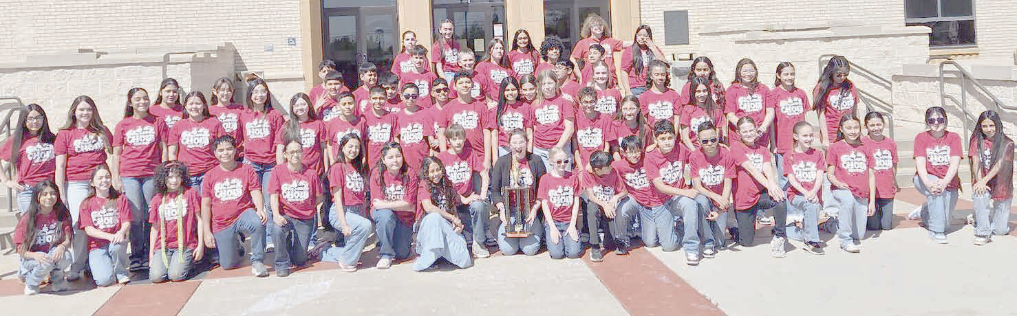 Perryton Junior High School’s sixth grade choir competed at the Dumas Music Festival on April 18. They performed “Ave Maria,” arranged by Patrick Liebergen, and “Oye” by Jim Papoulis, as well as a sight reading for a piece they had never seen before. The judges awarded the choir a perfect score, or sweepstakes prize. The Junior High Choir will perform their spring concert on Tuesday, May 12, at 7 p.m. Admission is free.
