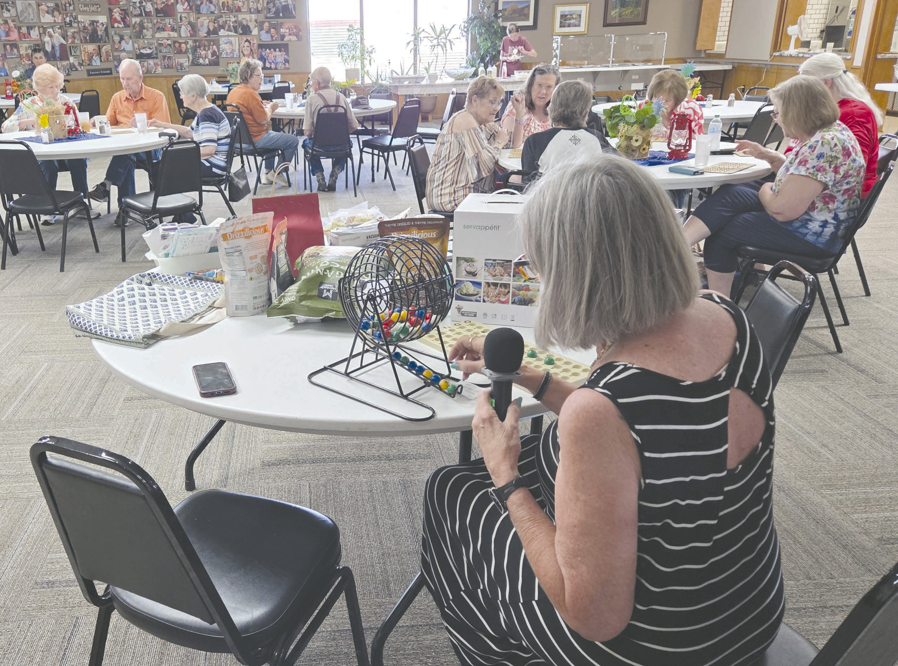 The Ochiltree County Senior Citizen Center hosted Bingo on Monday afternoon after their usual noontime meal. Players of all ages turned out for the games to enjoy the competition and camaraderie, along with a chance to win prizes. Kayla Parvin served as the bingo caller for the afternoon.