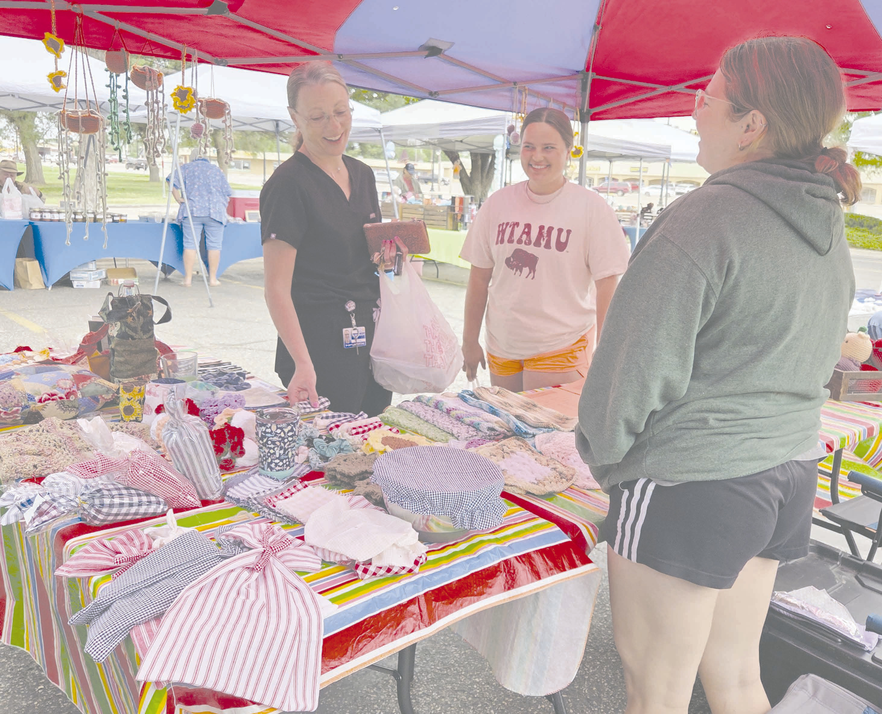 Local county residents are turning out for the Ochiltree County Farmers Market every Saturday for their pick of farm-fresh produce, homemade bread and pastries, and handmade crafts. The Farmers Market will be open in the Perryton National Bank parking lot from 8 a.m. to 1 p.m. every Saturday through August.