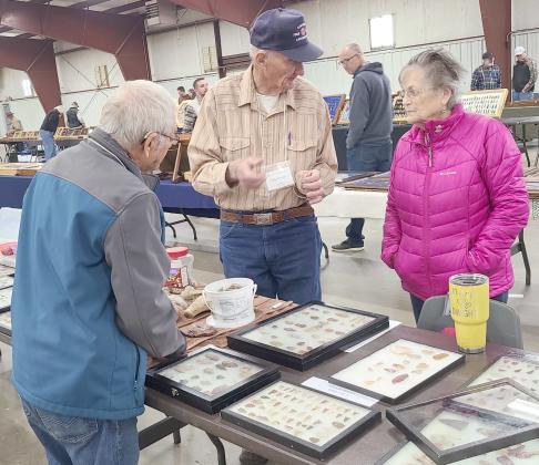 NETWORKING FROM THE PAST TO THE PRESENT— The public turned out for the 2024 Stone Age Fair on Saturday at the Ochiltree County Expo Center. The annual event is sponsored by Courson Archaeological Research and is noted for being the largest noncommercial Indian artifact show in the United States.