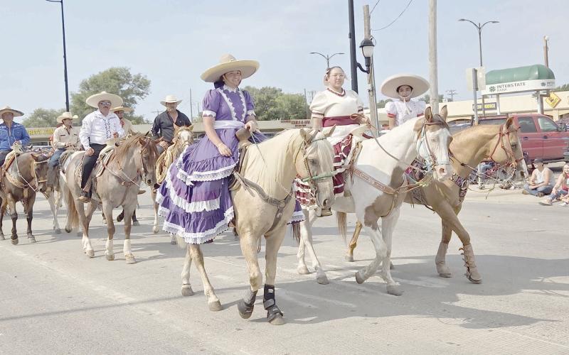 PARADE WINNERS - LIVE ANIMALS— Perryton’s Wheatheart of the Nation Celebration parade brought thousands of viewers out to enjoy the show on Saturday, Aug. 23. The winner of the Live Animal division of parade entries was Alma Gomez’s horseback riding group.