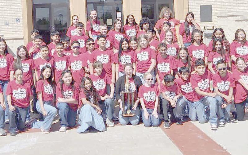 Perryton Junior High School’s sixth grade choir competed at the Dumas Music Festival on April 18. They performed “Ave Maria,” arranged by Patrick Liebergen, and “Oye” by Jim Papoulis, as well as a sight reading for a piece they had never seen before. The judges awarded the choir a perfect score, or sweepstakes prize. The Junior High Choir will perform their spring concert on Tuesday, May 12, at 7 p.m. Admission is free.