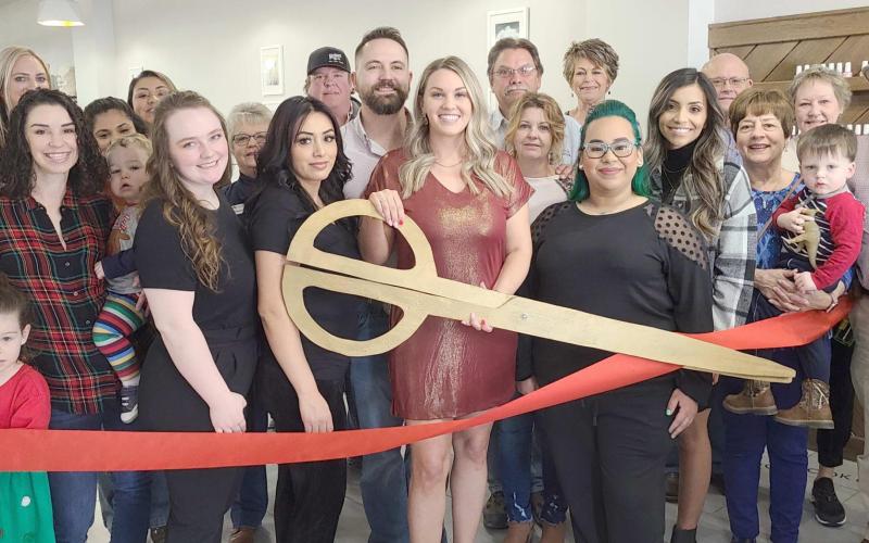 RIBBON CUTTING FOR PAINT NAIL BAR