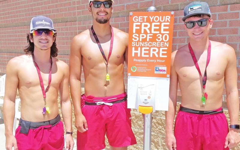 HARRINGTON FOUNDATION PROVIDES SUNSCREEN DISPENSERS