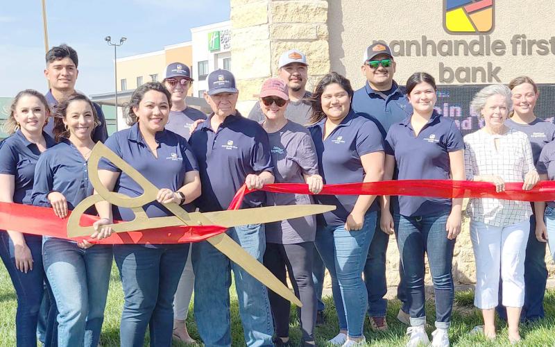 Members of the Perryton-Ochiltree Chamber of Commerce, along with friends, family, staff, and well-wishers were on hand for a ribbon-cutting ceremony at Panhandle First Bank, located at 2729 S. Main in Perryton. The ribbon-cutting was to commemorate the bank’s recent name-change.