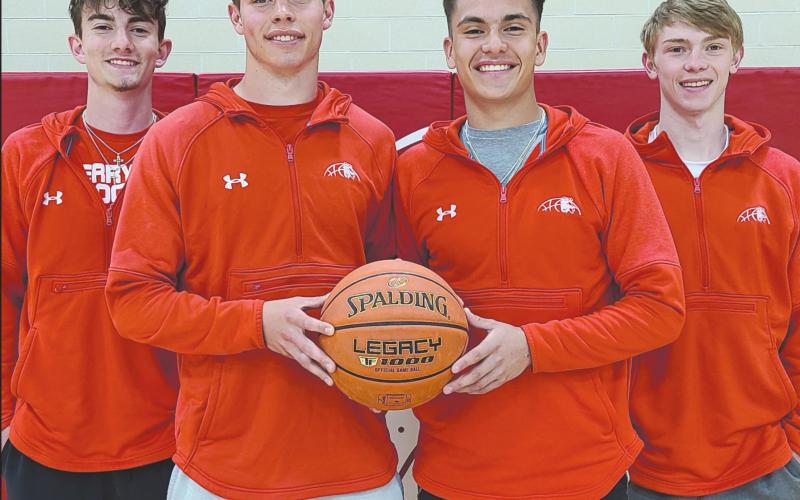 RANGERS NAMED TO ALL DISTRICT TEAM Four Perryton Rangers have been named to this year’s All District 4-4A Basketball team. Pictured are, from left, Daxton Ridgon (honorable mention), Tad Pshigoda (All District first tTeam), Julian Cervantes (All District first team), and Cuyler Feger (honorable mention).