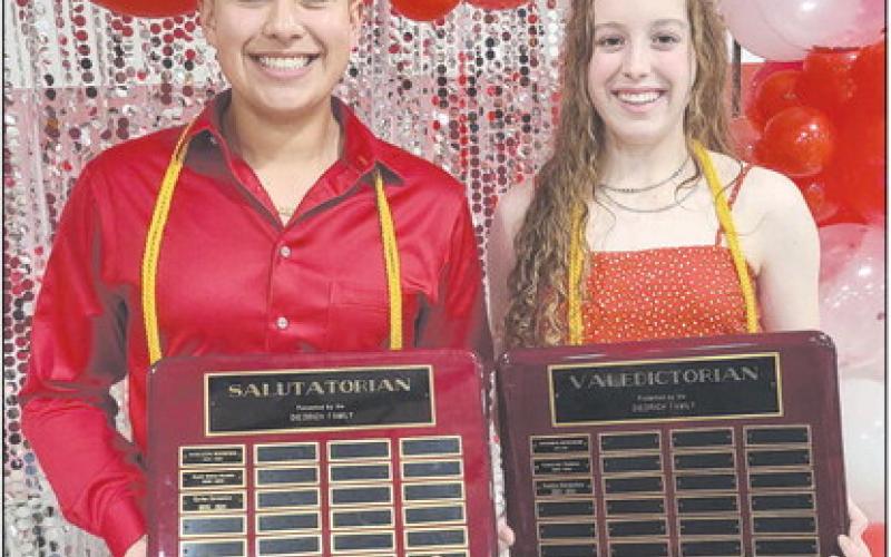 VALEDICTORIAN AND SALUTATORIAN NAMED