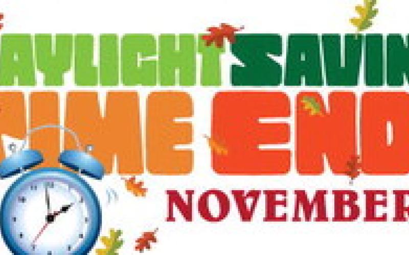 DAYLIGHT SAVING TIME ENDS