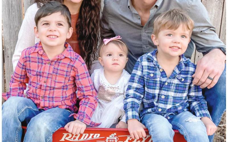 Victoria and Silas Oswald and their children, Harrison, Amelia and Kendall