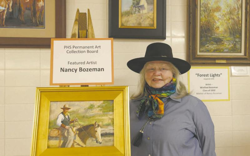 BOZEMAN NAMED FEATURED ARTIST— Nancy A. Bozeman, DVM, was named he featured artist during this year’s annual student art show at Perryton High School. Her artwork will be featured in the PHS entry foyer and the El Rancho. Bozeman is an award-winning impressionist artist who studied at Texas Tech. This year’s art show will run through May 15; the exhibit will be open during school hours, and it will also be open during the athletic and academic banquets on May 6 and May 13.