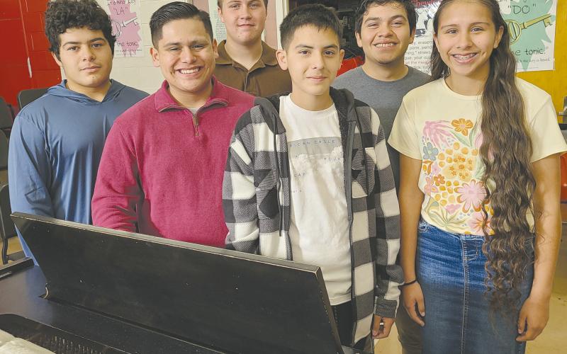 Perryton High School Choir students were named to District Choir at the end of September. Auditions were held at Caprock High School in Amarillo on Saturday, Sept. 28. The next audition will be for All-Region, and will be held on Oct. 28 in Canyon. Pictured are, from left, Jerry Hernandez (bass), Gus Hernandez (tenor), Austin Allison (tenor), Evan Ruelas (tenor), Caleb Hernandez (tenor), and Aliyah Hernandez (soprano).