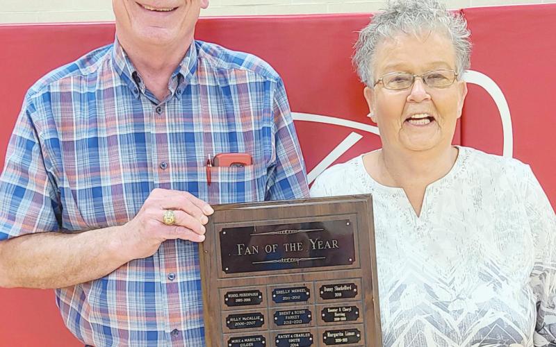 FANS OF THE YEAR—Charles and Margaret McLarty were named the 2021-22 Fans of the Year during this year’s Perryton High School All Sports Awards on Monday evening at the high school.