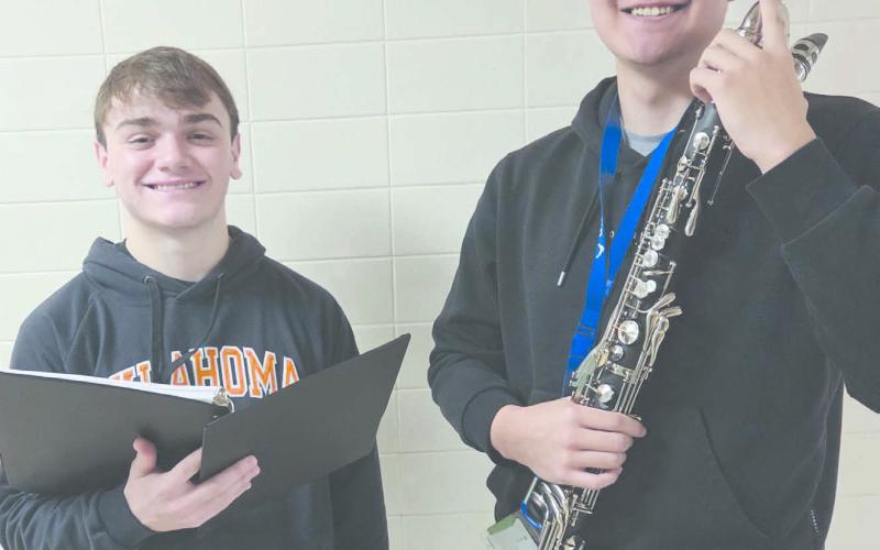Two students from Perryton High School have been named to the Texas All-State Choir and Texas AllState Band. PHS senior Samuel De Santiago, a bass, pictured at left, qualified for the 2026 All-State Choir, while senior Samuel Saucedo Pasillas, who plays bass clarinet, qualified for the 2026 All-State Band. Performances of the All-State Choir and AllState Band will be held as part of the Texas Music Educators Association’s Clinic/Convention Feb. 1114.