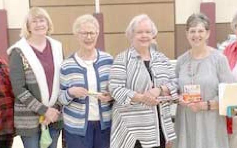 DAY QUILT GUILD OFFICERS—New officers for the Friendship Quilt Guild day group were installed Sept. 9. They are, from left, Brenda Griffin, sunshine chairman; Marianne Pipkin, reporter; Freddie Seaman, treasurer; Carol McGarraugh, secretary; Melba Johnson, vice president; and Ilene Floyd, president.