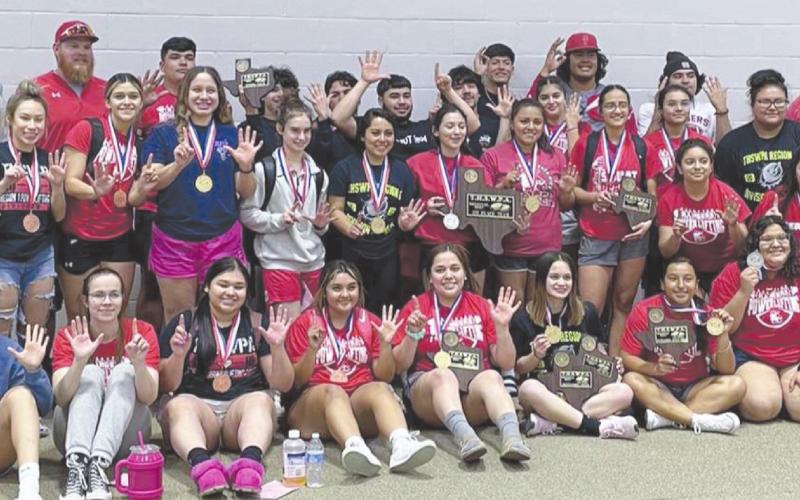 SIX TIMERS The Rangerette powerlifting team brought home its sixth straight regional championship last weekend. In addition, several team members were regional champions, and the team as a whole qualified 13 for state.