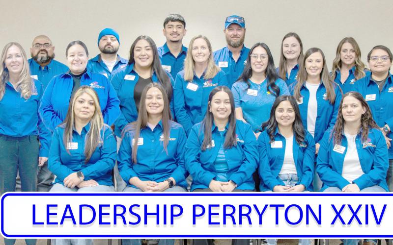 LEADERSHIP PERRYTON 2026 GRADUATES— Leadership Perryton XXIV graduated 18 people from the nine month leadership series. They included, first row, from left, Sandy Montoya, Nancy Angeles, Karel Espinoza, Jenifer Trejo and Misty Montgomery; second row, Brooke Campbell, Kevelin Cervantes, Brianna Castaneda, Janet Cummings, Brittany Mayes, Maria Herrera and Yesenia Herrera; and third row, Jesus Flores, Marcos Gonzales, Israel Banuelos, David Lewis, Savannah Brauer and Jennifer Wolfe.