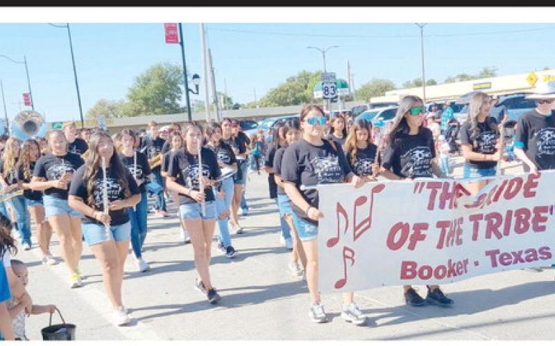 PARADE CHAMP - SMALL BAND— On Saturday, Aug. 19, thousands of Ochiltree County residents turned out to watch the Wheatheart of the Nation Celebration parade. The winner of the Small Band category was the Booker High School Band.