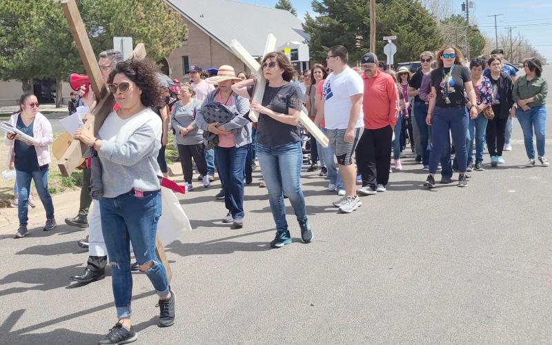 WALKING THE STATIONS OF THE CROSS—
