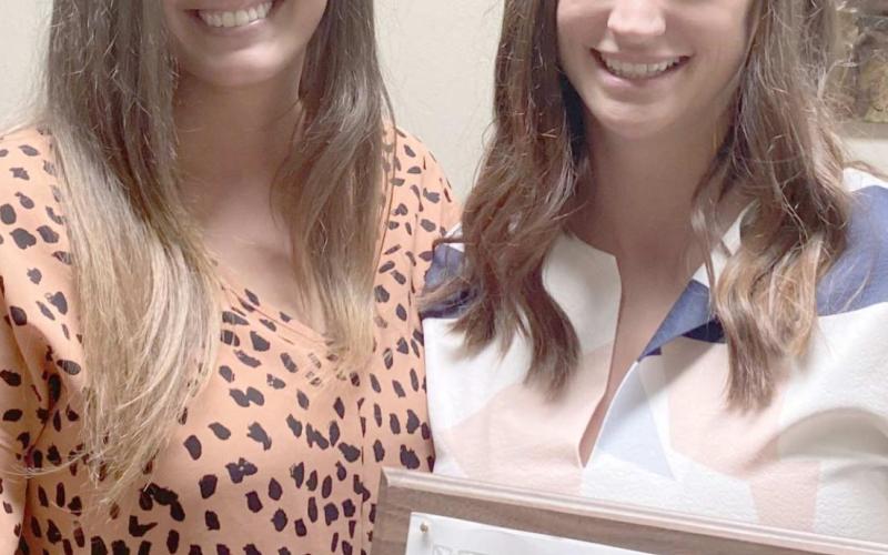 YOUNG CAREERIST OF MONTH—Tambra Kile, right, was named the Young Careerist of the Month for August by the Panhandle Proffessional Women’s Club. Pictured with her is PPW vice president Cayla Maestas.