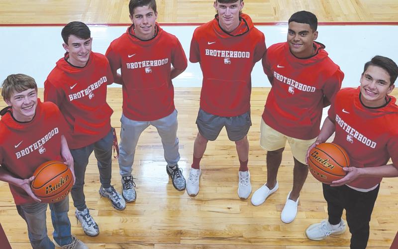 RANGERS NAMED TO ALL DISTRICT TEAM Six Perryton Rangers have been named to this year’s All District 4-4A Basketball team. Pictured are, from left, Cuyler Feger (Honorable Mention), Daxton Rigdon (All District First Team), Tad Pshigoda (Honorable Mention), Levi Stevens (Offensive MVP), Pablo Perez (Defensive MVP), and Julian Cervantes (Newcomer of the Year).