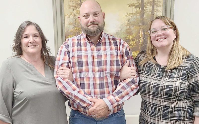 KIWANIS OFFICERS NAMED— The Perryton Kiwanis Club named their new officers at their annual banquet on Sept. 24. Pictured from left are secretary Nikki Green, president Chase Allison, and treasurer Samantha Gonzalez. Not pictured is president-elect Daniel Chavira.