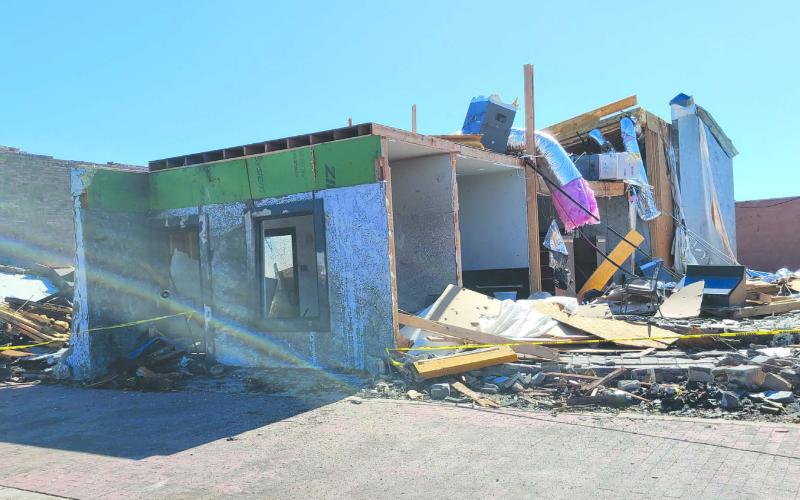 AREA EYE CENTER– Dr. Stephanie Pulpans office on Main took a direct hit in the June 15 tornado.