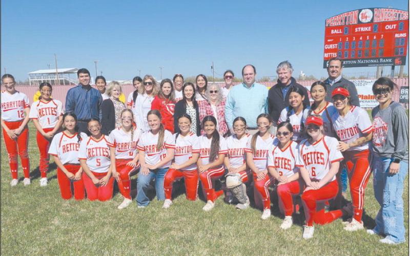 PNB DONATES FOR NEW SOFTBALL SCOREBOARD