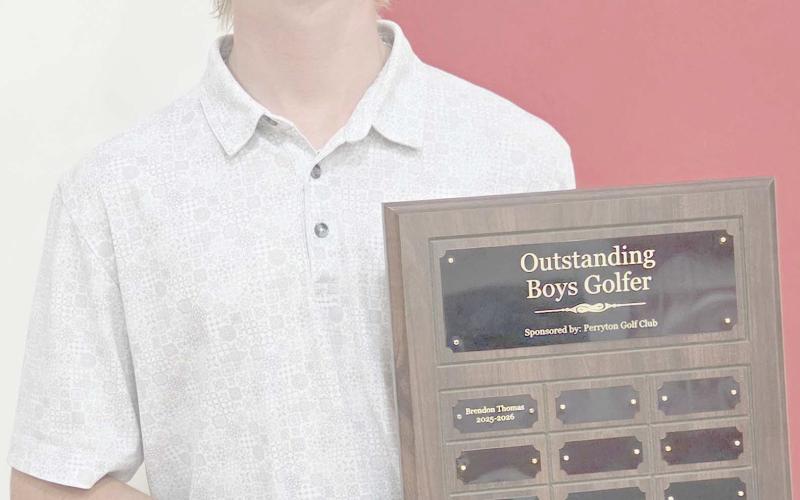 Brendon Thomas was awarded the Outstanding Golfer award during Perryton High School’s annual All Sports Awards Banquet, which was held on May 4 at the high school’s Rangerette Gym.