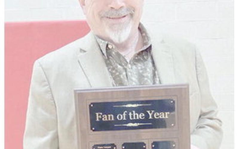 FAN OF THE YEAR— Duce Cooper was named the Fan of the Year during this year’s Perryton High School All Sports Awards Banquet on Monday evening at the high school’s Rangerette Gym.