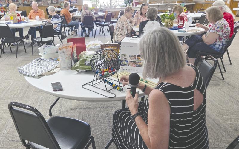 The Ochiltree County Senior Citizen Center hosted Bingo on Monday afternoon after their usual noontime meal. Players of all ages turned out for the games to enjoy the competition and camaraderie, along with a chance to win prizes. Kayla Parvin served as the bingo caller for the afternoon.