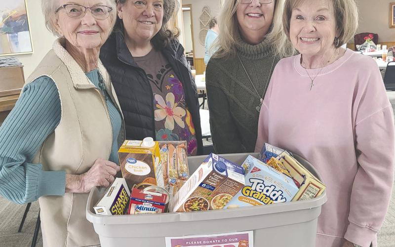 DONATIONS FOR A GOOD CAUSE The Panhandle Crisis Center is holding a food drive through Friday, Feb. 14, with pickup locations all over town, including the Senior Citizen Center, Frank Phillips College, Key Heights Baptist Church, the Perryton Activity Center, Perry Memorial Library, and United Supermarket. They are accepting canned and nonperishable food, including dried goods, pasta, cereal, dried fruits and vegetables, peanut butter, crackers, spices, and more for the center’s pantry. Pictured with the do