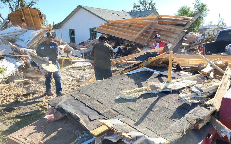 Volunteers Clearing Storm Debris
