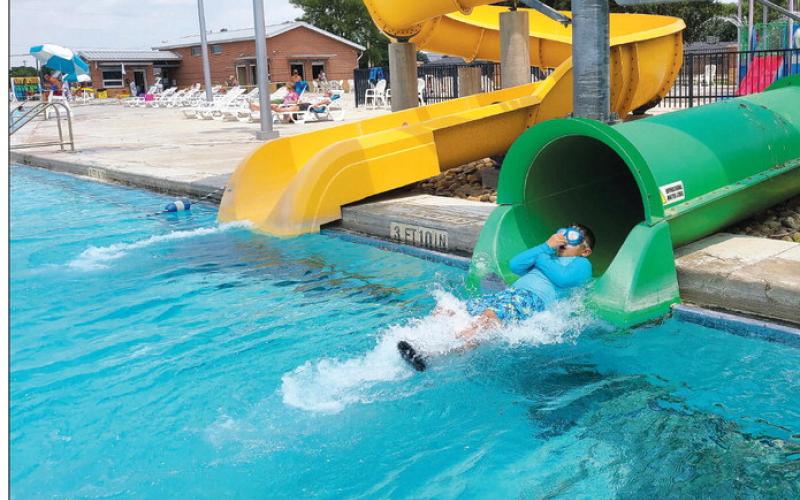 The Perryton Municipal Water Park has been busy all this season with kids and grownups looking for a cool break from hot summer temperatures, whether it’s swimming in the pool, riding the lazy river, sliding down the water slides, getting drenched in the splash pad, or relaxing next to the pool. There will be a Community Free Swim Day on Friday, Aug. 2, from 1-7 p.m., and the pool’s last day for the season will be Saturday, Aug. 3.