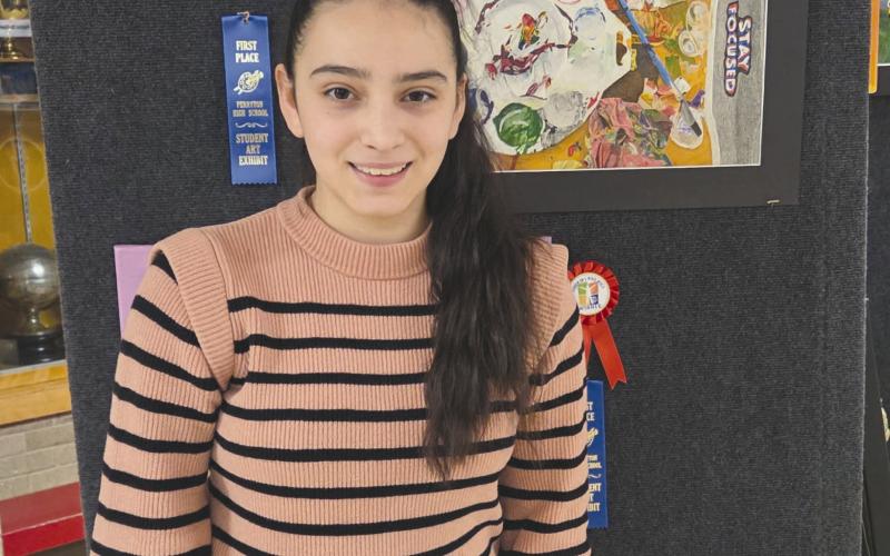 Perryton High School’s annual art show will run through May 19 during school hours at the high school. The Best in Show and purchase prize award went to Sadie Cummins for “Stay Focused,” a color pencil drawing, which will be added to the high school’s permanent art collection. Cummins also received a $150 cash prize for his winning artwork.