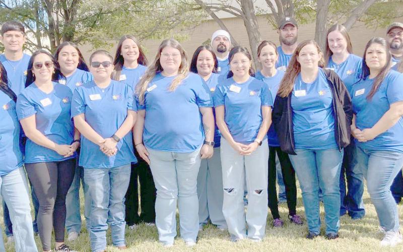 NEW LEADERSHIP PERRYTON CLASS— Leadership Perryton XXIV kicked of with a retreat for the 20 members of the class. Pictured are, first row, Karel Espinoza, Brittany Mays, Yesenia Herrera, Gisabelle Gonzalez, Jenifer Trejo, Misty Montgomery and Sandy Montoya; and second row, Israel Banuelos, Brianna Castenada, NancyAngeles, Kevelin Cervantes, Marcos Gonzales, Brooke Campbell, David Lewis, Savannah Brauer, Jesus Flores, Jennifer Wolfe. Not pictured are Maria Herrera, Robert Knauss and Janet Cummings.