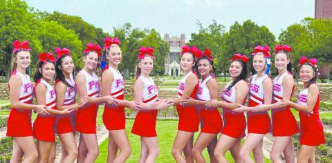 The Perryton High School Cheer Squad attended camp last week, receiving several honors. Squad members, from left, are Maci Cook, Braelynn Kile, Marilyn Rojo, Alexa Vela, Summer Brillhart, Kendyl Brady, Juliet Mier, Geraldine Gamez, Nevaeh Martinez, Ella Brady, Teagan Duke, and Kayman Vanosdol.