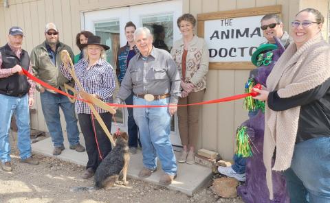 RIBBON CUTTING FOR THEANIMAL DOCTOR—
