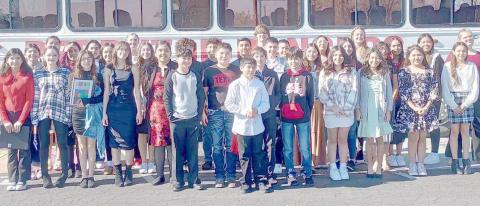 PJH STUDENTS COMPETE AT SOLO &amp; ENSEMBLE— Choir students at Perryton Junior High School traveled to Amarillo on Saturday, Jan. 27, to compete in the Junior High Solo &amp; Ensemble Contest at Tascosa High School in Amarillo. Many students returned with Superior ratings on their performances.