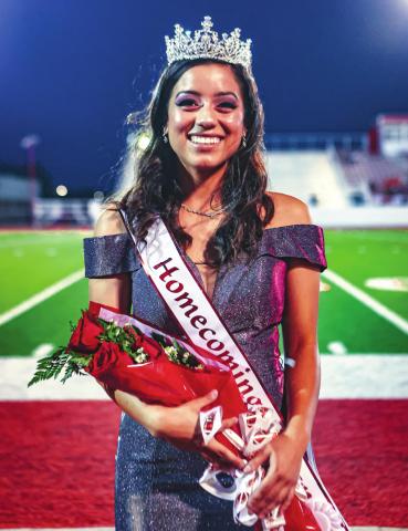 2021 HOMECOMING QUEEN Tanya Navarrete was named 2021 Football Homecoming queen. See story for more information. (Photo courtesy of David Erickson)