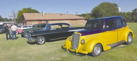 VINTAGE VEHICLES TO VIEW—The Ochiltree County Senior Citizens Association held their annual car show fundraiser on June 19 at the Senior Citizen Center. Attendees got a meal of homemade hamburgers, as well as the chance to check out a bunch of classic, vintage, and muscle cars.