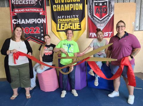 – Members of the Perryton-Ochiltree Chamber of Commerce, along with staff members were on hand on July 19 for a ribbon-cutting ceremony for INKS Gym at 701 E. Brillhart in Perryton. The gymnastics, cheerleading, and dance studio is owned by Karen Servantez.