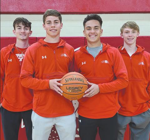 RANGERS NAMED TO ALL DISTRICT TEAM Four Perryton Rangers have been named to this year’s All District 4-4A Basketball team. Pictured are, from left, Daxton Ridgon (honorable mention), Tad Pshigoda (All District first tTeam), Julian Cervantes (All District first team), and Cuyler Feger (honorable mention).