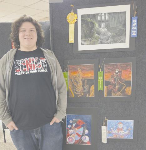 Perryton High School’s annual art show featured artwork created by students of all grade levels. The Best in Show and purchase prize award went to Coda Dettmann for “Forgotten,” which will be added to the high school’s permanent art collection. Dettmann also received a $150 cash prize for his winning artwork.