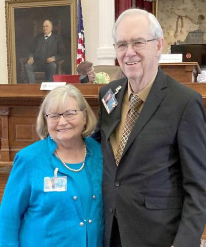 Bobette and Jerome Doerrie at 19th Session of Silver-Haired Legislaturre