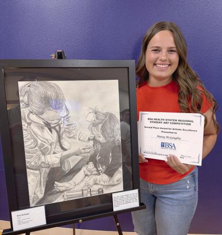 McGAUGHY WINS SECOND IN BSA ART CONTEST