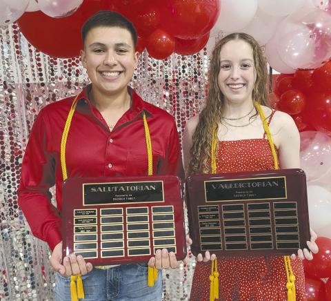 VALEDICTORIAN AND SALUTATORIAN NAMED