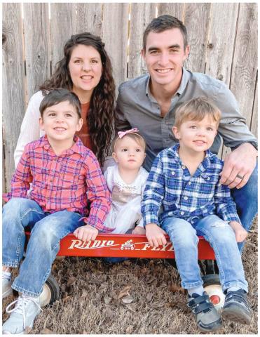 Victoria and Silas Oswald and their children, Harrison, Amelia and Kendall